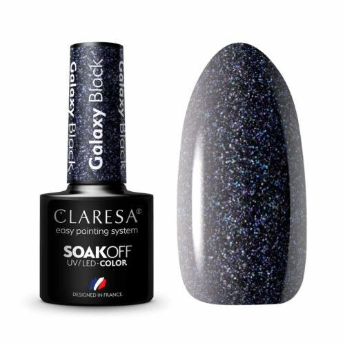 Claresa Lakier hybrydowy GALAXY BLACK 5g