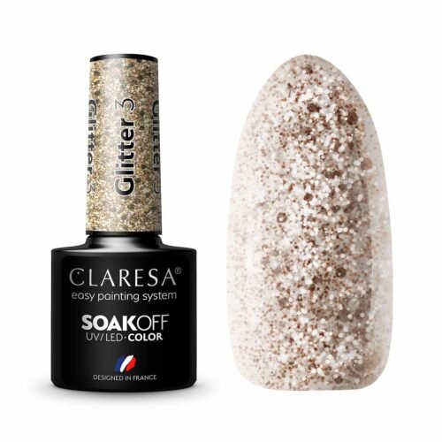 Claresa Lakier hybrydowy GLITTER 3 -5g