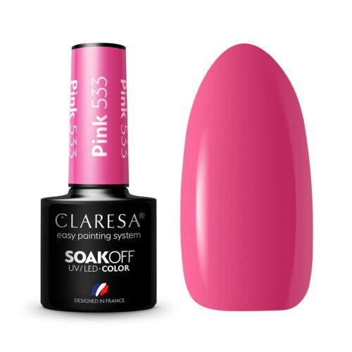 Claresa Lakier hybrydowy PINK 533 -5g