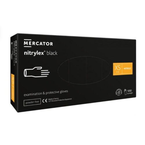 Nitrylex® Black Nitrylowe rękawiczki ochronne, rozm. XS, 100 szt.